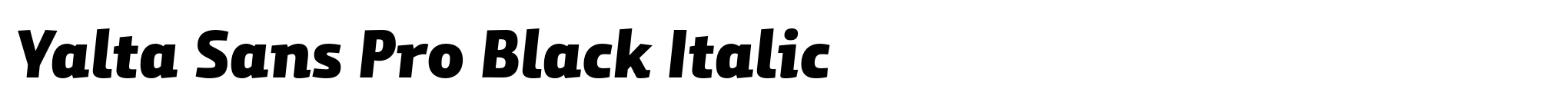 Yalta Sans Pro Black Italic image
